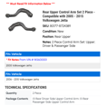 thumbnail image 2 of Rear Upper Control Arm Set 2 Piece - Compatible with 2005 - 2015 Volkswagen Jetta 2006 2007 2008 2009 2010 2011 2012 2013 2014, 2 of 2