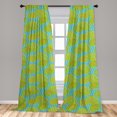 thumbnail image 5 of Ambesonne Nautical Curtains, Brains and Bubbles Art, Pair of 28"x95", Yellow and Deep Sky Blue, 5 of 5