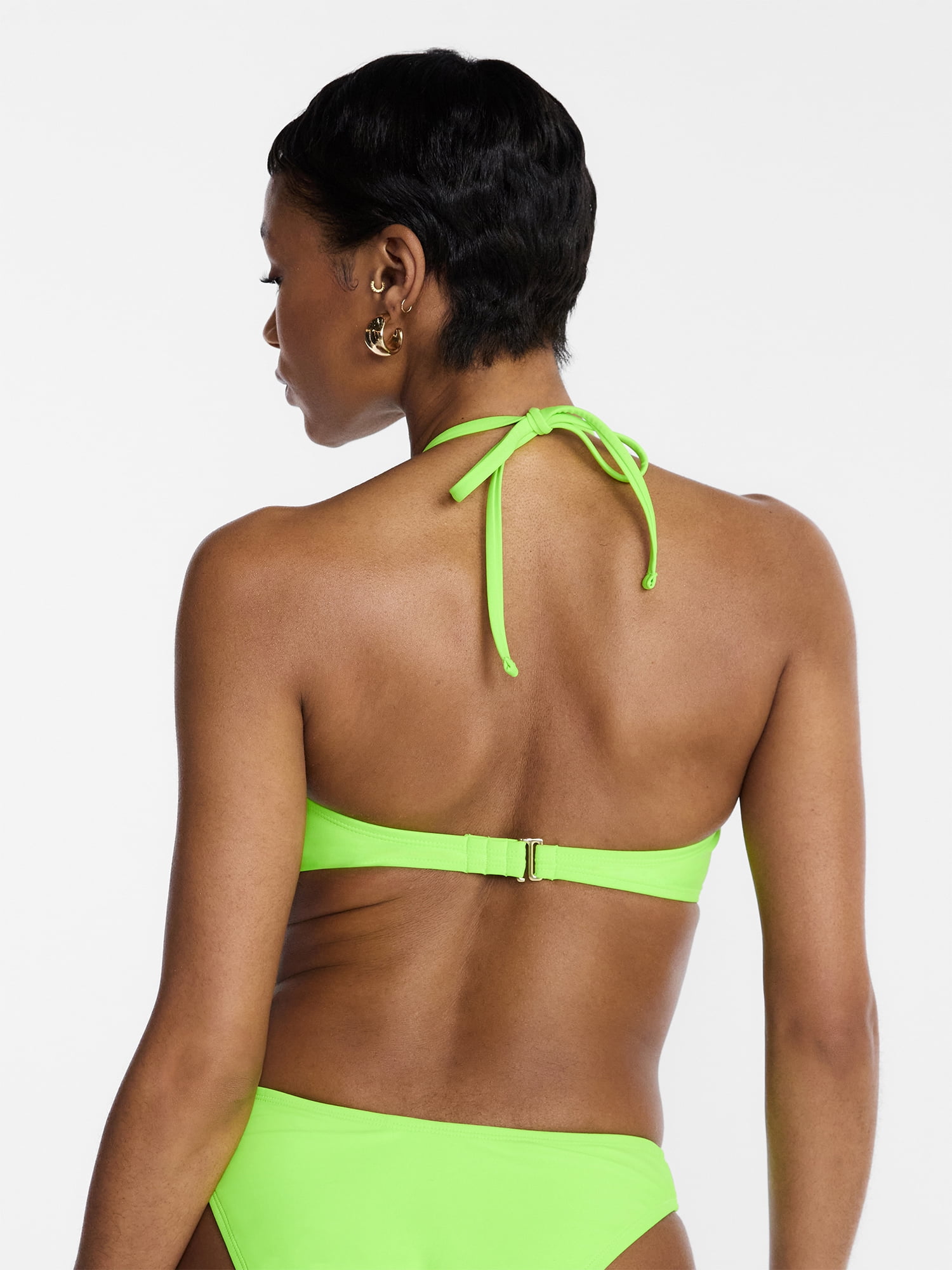 Hot Girl Summer by Megan Thee Stallion Women's Shell Halter Bikini Top, Sizes XS-3X