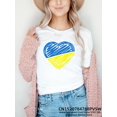thumbnail image 7 of Heartbeat Blue Yellow Women Print T-shirt Girl Y2K Short Sleeve Tee Tops Lady 90S Sweetshirts Female Harajuku Clothing, 7 of 7