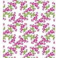 thumbnail image 3 of Floral Duvet Cover Set, Spring Romantic Themed Pattern with Flowers Blooming Vintage Garden, Decorative 3 Piece Bedding Set with 2 Pillow Shams, Queen Size, Dark Magenta Green White, by Ambesonne, 3 of 3