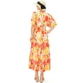 thumbnail image 3 of Flying Tomato Women's Summer Floral Cut Out Midi Dress (Red, Small), 3 of 5