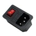 thumbnail image 2 of 10A 125V Power Outlet Inlet Modular with 5 x 16AWG Wiring 3-Pin IEC320 C14 Red, 2 of 7