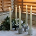 thumbnail image 3 of Rhytsing 11.4" Flameless Taper Candles with Timer Function, Battery Operated Dinner Tall Candlestick Rustic Wax, Warm White LED, 2 Remotes Included - Set of 6 (Ivory), 3 of 7