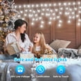 thumbnail image 5 of 99ft Christmas Icicle Lights, Curtain Fairy Icicle String Lights with 228 Drops, Led Christmas Twinkle Lights for Holiday, Party, Christmas Decorations, White, 5 of 7