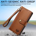 thumbnail image 5 of Allytechgroup Wallet Phone Case for iPhone 16e with Lanyard, PU Leather Flip Case with Credit Card Slot Anti-Scratch Shockproof Protective Back Cover for iPhone 16e, Brown, 5 of 6