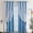 Blue, variant on 1 Panels Star Blackout Curtains for Girls Bedroom Window Curtain Double Layer Star Cut Out Living Room Decor Wall Home Decorations Curtain(W52" x L63")