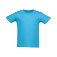 thumbnail image 2 of Marky G Apparel Baby and Toddler Short-Sleeve T-Shirts 100% Cotton Jersey Crew-Neck Tee, 6M, Turquoise/Turquoise/Heather(Pack of 3), 2 of 7