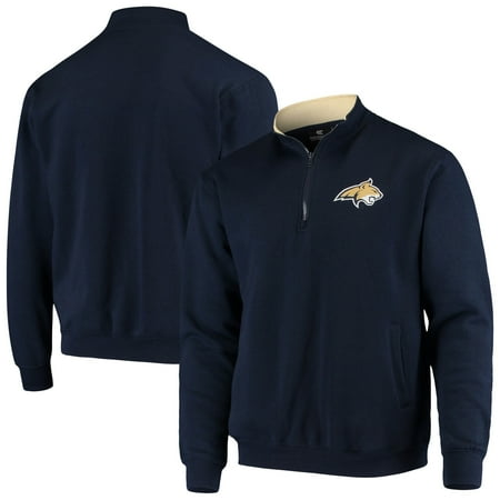 Men s Colosseum Navy Montana State Bobcats Tortugas Logo Quarter-Zip Jacket