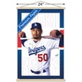 thumbnail image 2 of MLB Los Angeles Dodgers - Mookie Betts Wall Poster with Wooden Magnetic Frame, 22.375" x 34", 2 of 5