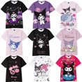 Anime Cartoon Summer Kuromi T-Shirt My Melody Hello Kitty 3D Print ...