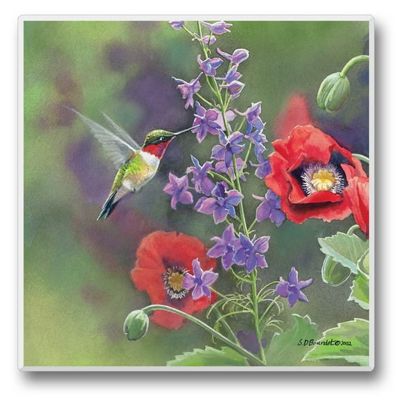 Absorbent Stone Tumbled Tile Coasters, Take Flight 11, Set of 4