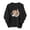 Black, variant on Women's 3D Cute Cat Print Sweatshirt Casual Long Sleeve Crewneck Pullover Fasion Loose Fit Shirts