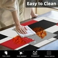 thumbnail image 5 of Red Anti-Fatigue Kitchen Rug Set of 2 Black Grey White Abstract Geometric Cushioned Kitchen Floor Standing Mat Waterproof Non-Slip Kitchen Mats and Rugs PVC Ergonomic Comfort Foam Rug, 5 of 6