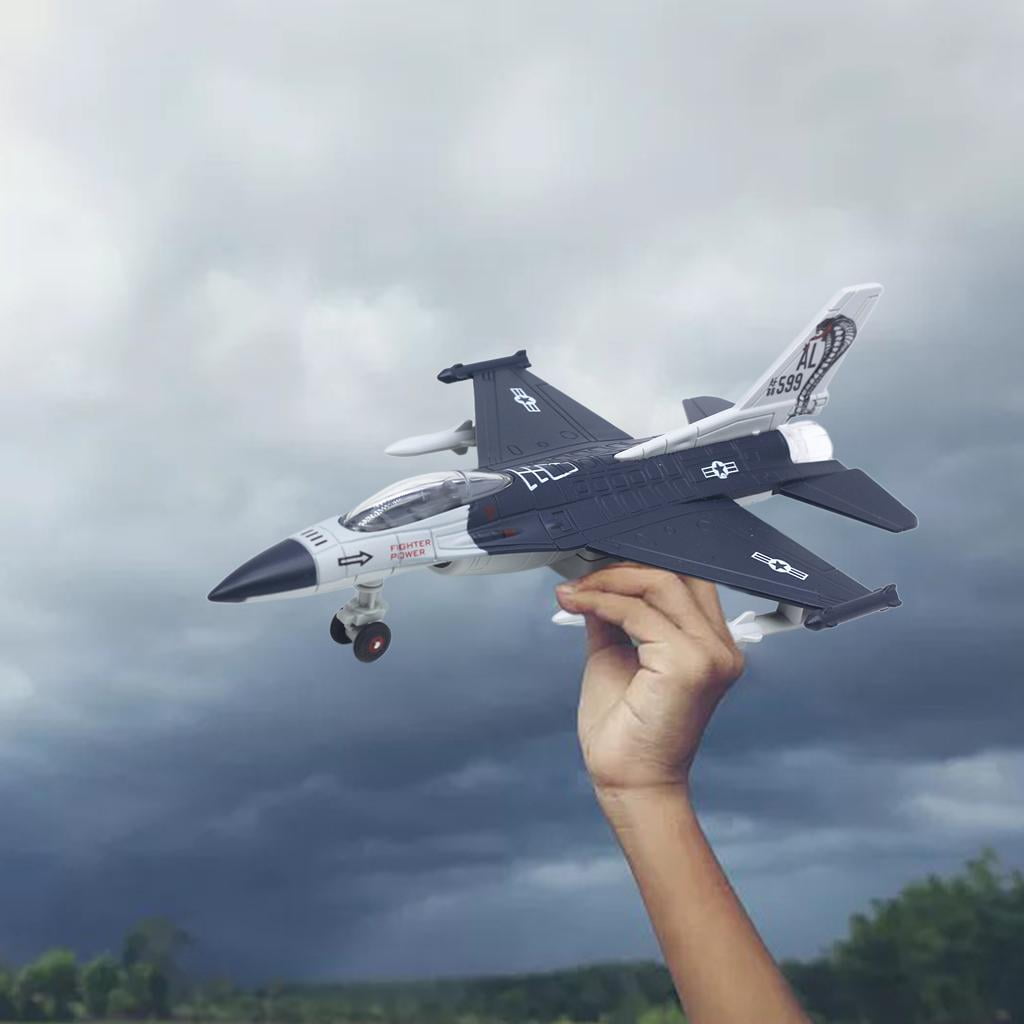 LeeQinersw Alloy Planes Airplane Aircraft Toy with Pull Back Fighter Planes Diecast Fighter Style1 Dark Blue