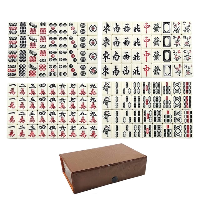 Juego de mahjong Jualyue Chinese Mah Jong Game Travel 149 piezas