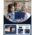 thumbnail image 3 of Lmcpa Case for iPad (A16) 11th Generation 11 inch 2025, iPad 10th Generation 10.9 inch 2022 with Pencil Holder, Shockproof Cover with Screen Protector/360° Rotate Hand Strap/Stand, Blue, 3 of 7