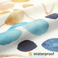 thumbnail image 3 of Boho Floral Shower Curtain for Bathroom, Colorful Leaves Fabric Shower Curtain, Abstract Watercolor Cute Botanical Decorative Shower Curtain Set with Hooks, 72x72, 3 of 6