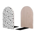 thumbnail image 2 of Lsque Nautical Themed Simple Anchors Printed Wood Bookends,Non-Skid Bookend for Shelves,Heavy Duty Support Bookends,Non-Slip Foam Pads for Office, Home, and Library,1 Pair, 2 of 8