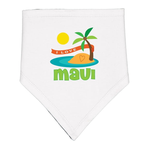 Inktastic I Love Maui Baby Bandana Bib
