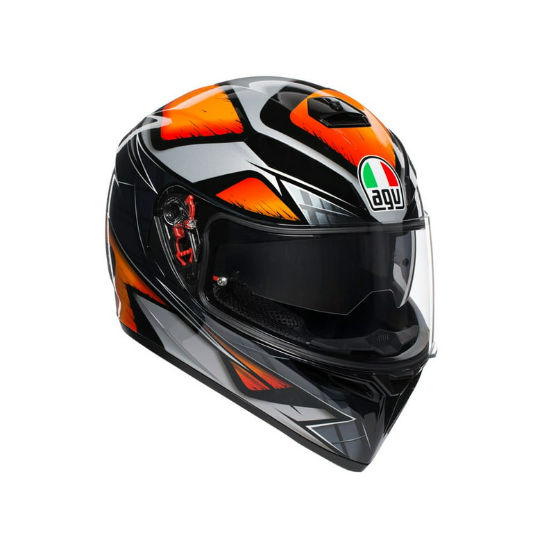 AGV K3 SV Liquefy Motorcycle Helmet Black/Orange 
