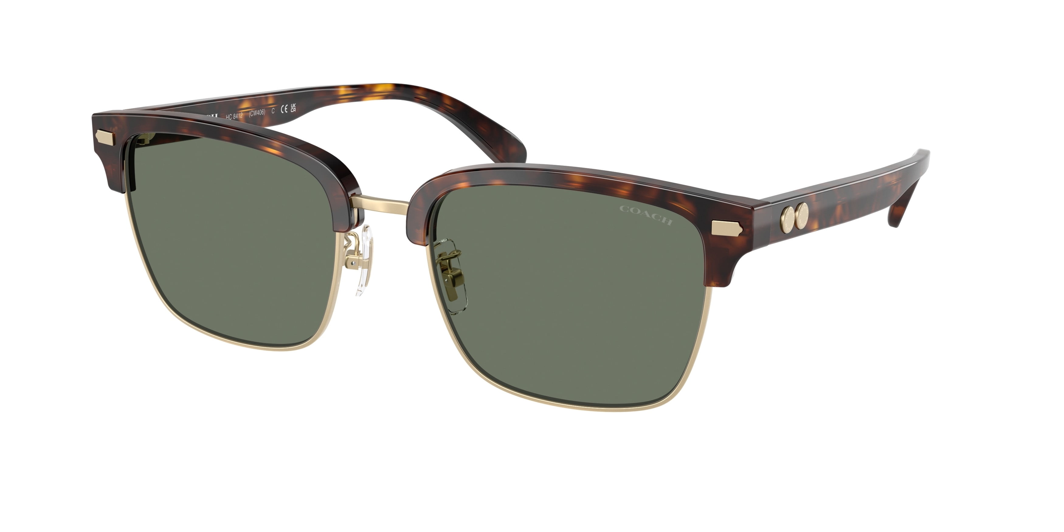 Sunglasses Coach HC 7168 93313C Cw189 Shiny Rose Gold Grey  display picture 2