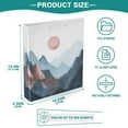 thumbnail image 3 of FORMRS 3 Ring Binder 1.5 inch with Pockets Set of 2 Clip Board 200 Sheets Capacity, Art Mountain and Sun Pattern, 3 of 8