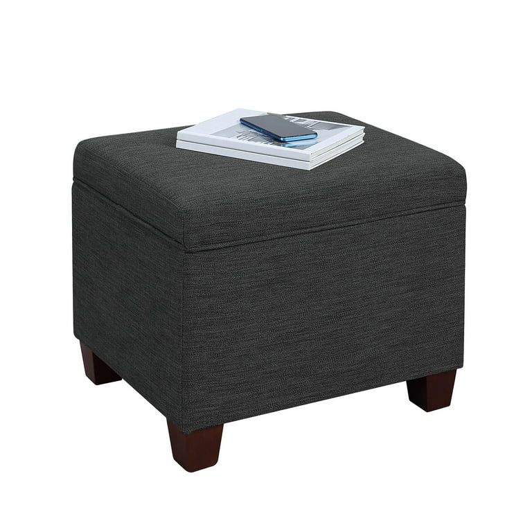 DIVANCO OTTOMAN Dark Gray 無印 IDEE Convenience Concepts Madison Storage Ottoman, Dark Charcoal