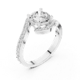thumbnail image 2 of Zuwelria 1.73 Carat Wonderful Round Shape Moissanite Diamond Engagement Ring - Bridal Ring - Promise Ring | 18K White Gold Over Sterling Silver | D/VVS1 Size 5, 2 of 9