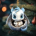 thumbnail image 4 of RnemiTe-amo Dragon Christmas Tree Hanging Ornament Christmas Cute Acrylic Dragon Figurines Christmas Tree Hanging Ornament,Hanging Car Ornaments,Charm Pendant Gifts Holiday Party Craft Decor, 4 of 8