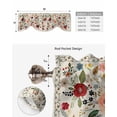 thumbnail image 4 of Tie Up Valance Curtain for Kitchen,Retro Watercolor Flowers Rod Pocket Short Curtains Adjustable Tie-Up Shade Valances,Farm Red Pink Floral on Linen Window Treatment for Bathroom Living Room Bedroom, 4 of 8