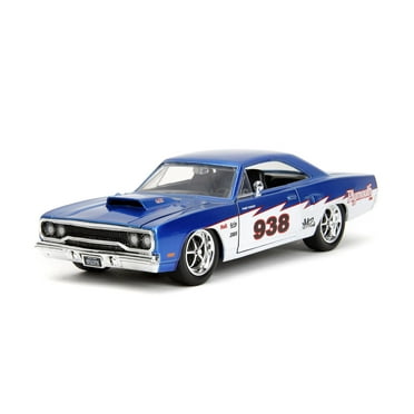 1970 Plymouth Road Runner #938 Candy Blue and White "Bigtime Muscle" Series 1/24 Diecast Model Car by Jada(Selections May Vary)