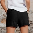 thumbnail image 5 of Landzoo Girls Shorts Solid Color Elastic Waist With Pockets And Drawstring Summer Cozy Soft Girls Active Shorts Size 10-11 Years Black, 5 of 6