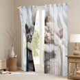 thumbnail image 3 of Manfei Black Grey Cat Teens Blackout Curtains Set of 2 (52x84 Each), 3D Animal Lover Window Curtains, Cute Kitten Curtains and Drapes, Curtains and Drapes Decor, 3 of 6