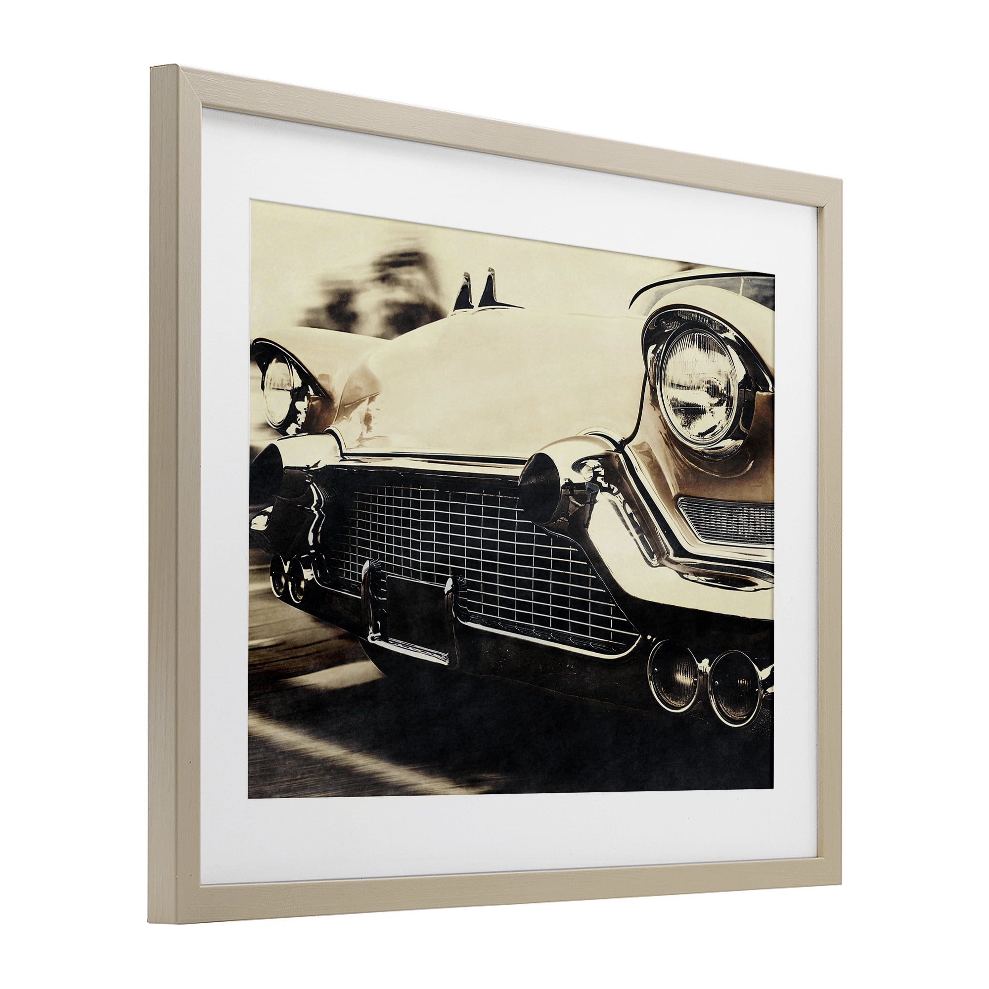 Stupell Industries Vintage Ride Headlights Birch Framed Print Under Glass, design by Marcus Prime