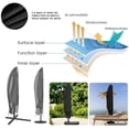 thumbnail image 3 of Housse de Parasol de Patio Imperméable, Housse de Parasol de Marché 210D Décalée avec Fermeture Éclair pour Parasol Déporté d'Extérieur de 9 Pi à 13 Pi, Robuste, 3 of 7
