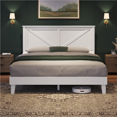 thumbnail image 2 of Yaheetech Queen Farmhouse Bed Frame with Headboard & Wood Slat Support, White, 2 of 7