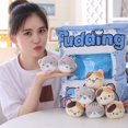 thumbnail image 2 of juguetes de peluche de gato pequeños y suaves en una bolsa, juguete para bocadillos, almohada, muñeco de peluche de animal de dibujos animados suave para novia, 2 of 4