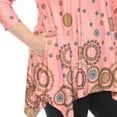 thumbnail image 5 of White Mark Casual Printed Flowy Hem Swing Top, Women's Plus, 5 of 6