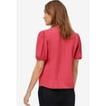 thumbnail image 4 of Ellos Women's Contrast Button-Front Blouse Shirt, 4 of 5