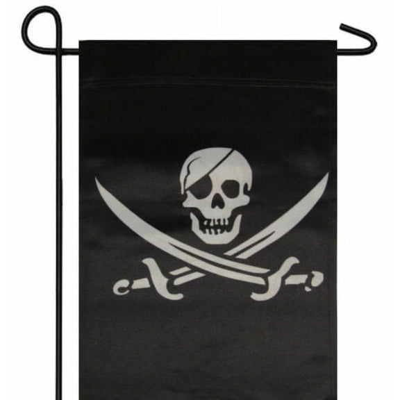JOLLY ROGER PIRATE CALICO JACK RACKHAM GARDEN BANNER FLAG 12"X18" SLEEVED POLY