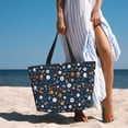 thumbnail image 4 of KLL Ball Sports Print Large Beach Tote Bag Women Waterproof Sandproof Zipper Beach Tote Bag for Pool Gym Grocery Travel with Wet Pocket, 4 of 7