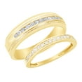 thumbnail image 2 of AFFY Round Cut White Natural Diamond His & Hers Wedding Band Set in 14K Yellow Gold (0.5 Cttw) By, 2 of 2