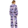 thumbnail image 2 of Xixirimido Cat Music Stars Purple Print Women’s Sweatsuits 2 Piece Outfit Fall Fashion Airport Lounge Sets Long Sleeve Sweatshirt Wide Leg Sweatpants Plus Size Tracksuit, X-Small, 2 of 7