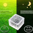 thumbnail image 3 of 4 Pack PVC Solar Bricks Warm White Light, LED Solar Light with Light Sensor, IP44 Waterproof for Outdoor Garden Decoration, 3 of 5