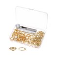 thumbnail image 1 of 50 Juegos Ojal Herramientas Kit Dorado 14mm/0,55 Pulgadas Cobre Metal Ojales con 3uds Instalación Herramientas y Almacenamiento Caja para Zapatos Ropa Cuero Bricolaje, 1 of 7