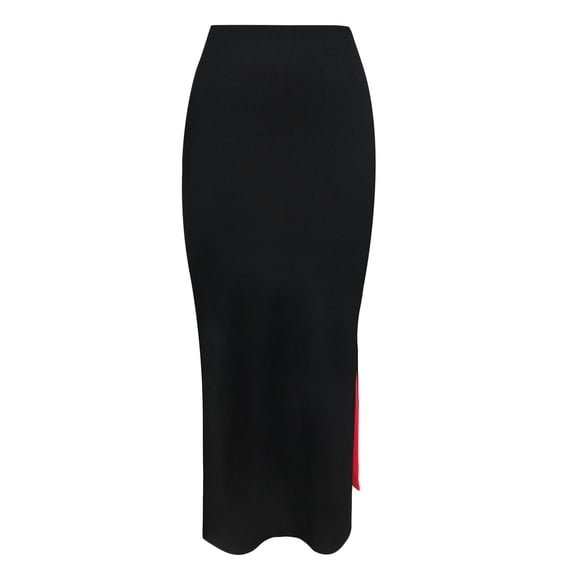 hirigin Women Bandeau Off-shoulder Tops Contrast Color Sleeveless Tops/ High Waist Long Skirt Streetwear Club Wear