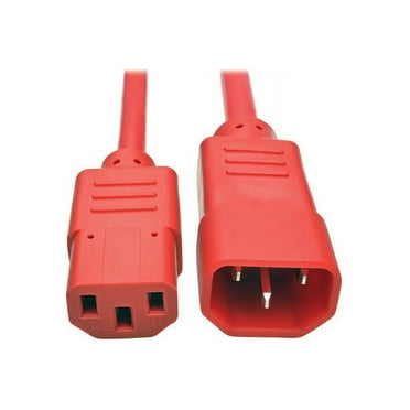 Tripp Lite Model P005-003-ARD 3 ft. Heavy-Duty Power Extension Cord, 15A, 14 AWG (IEC-320-C14 to IEC-320-C13) Male to Female