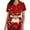 A09 Red, variant on Holiday Scrub Tops for Women V Neck Christmas Tree Print Nursing Shirts Short Sleeve Caregiver Uniform with Pockets Winter Medical Hospital Workwear