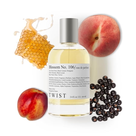 Twist Blossom No.106 - Eau De Parfum Inspired by J. Mal. Nectarine Blossom & Honey Cologne, Long-Lasting Perfume For Women & Men, Paraben Free, Vegan, Unisex, Fragrance - 100 ml | 3.4 fl. oz.